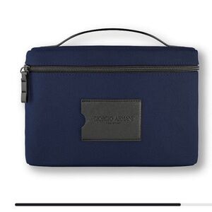 Men cosmetic beauty bag pouch only navy armani